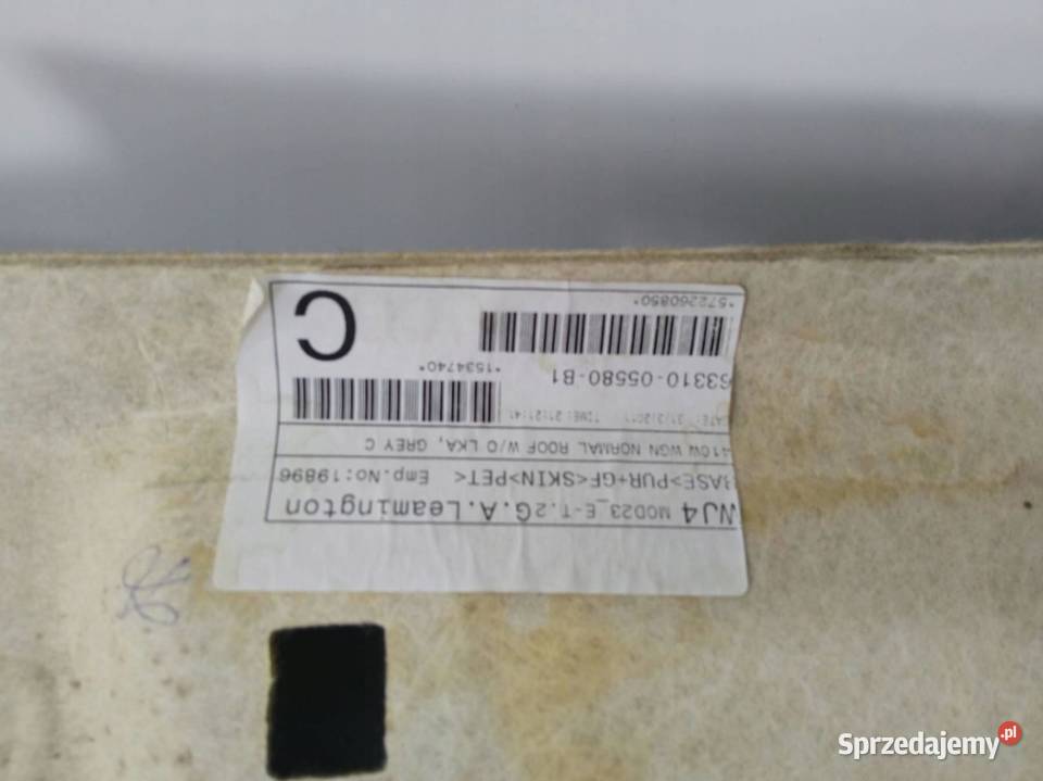 PODSUFITKA PODBITKA SUFIT KOMBI T27 Toyota osobowe Podsufitki