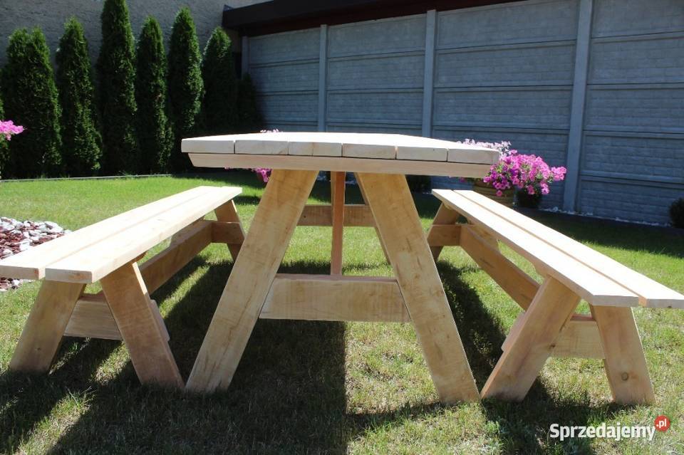 STÓŁ OGRODOWY 220 72 ŁAWKI 220 26 SOSNA Milicz