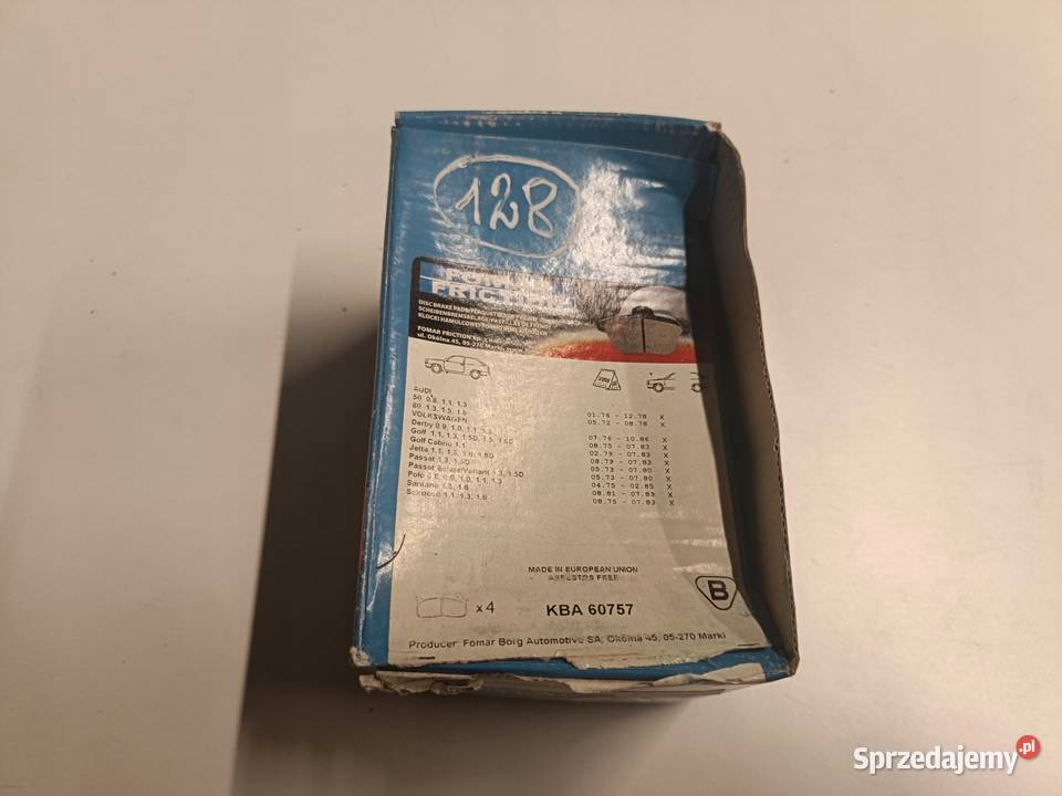 KLOCKI HAMULCOWE Audi 80 B2 VW Golf I Passat B2 osobowe Rudka