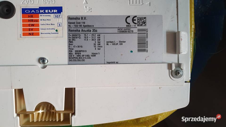 CO kocioł gazowy 35KW Dwufunkcyjny Kondensujący