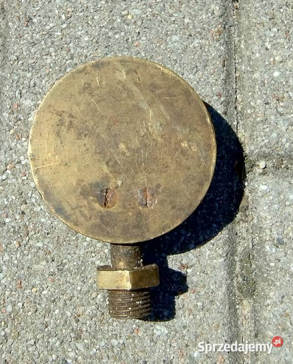 Stary mosiężny manometr Vintage Steampunk Antyki Gdynia sprzedam