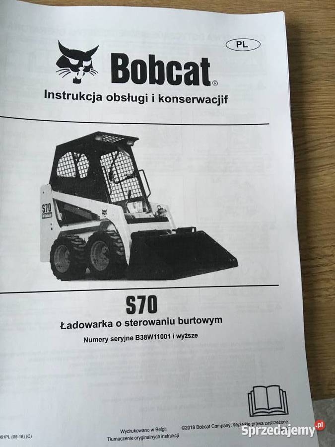 dtr instrukcja obsługi koparka bobcat s70 i inne Szczecin