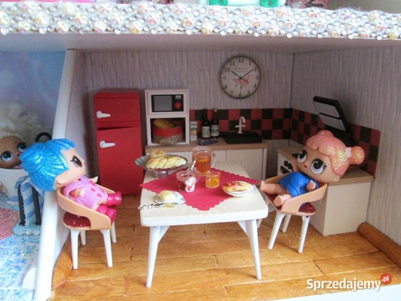 Domek lalek robiony ręcznie z pełnym Bogatynia sprzedam