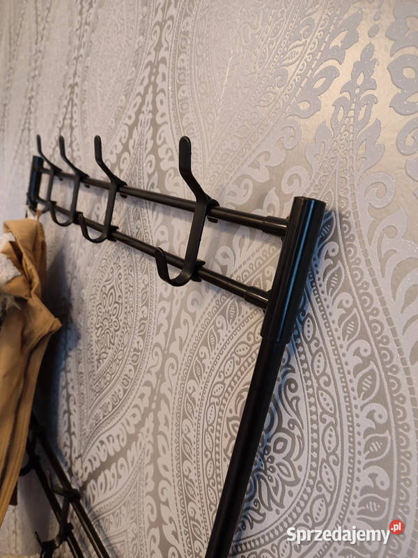 Nowy czarny wieszak z regałem na buty Kraków