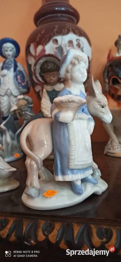 Figurka Chłopczyk na płocie z gąską Gdańsk