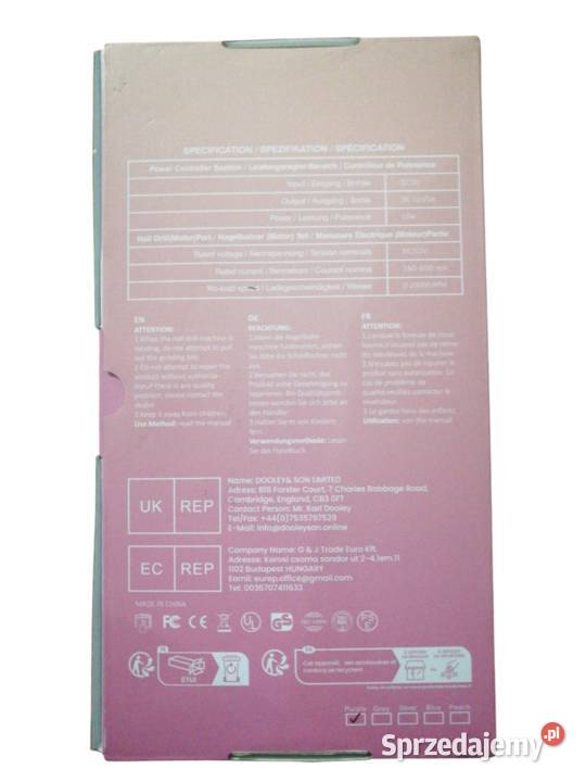 Elektryczna Frezarka do paznokci Nail Drill Zawiercie