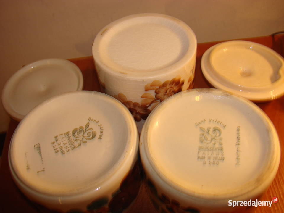Włocławek fajansowe pojemniki kuchenne Pruszcz Gdański sprzedam