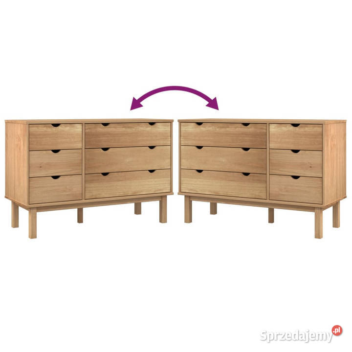 Szafka z szufladami OTTA 111x43x735 lite drewno