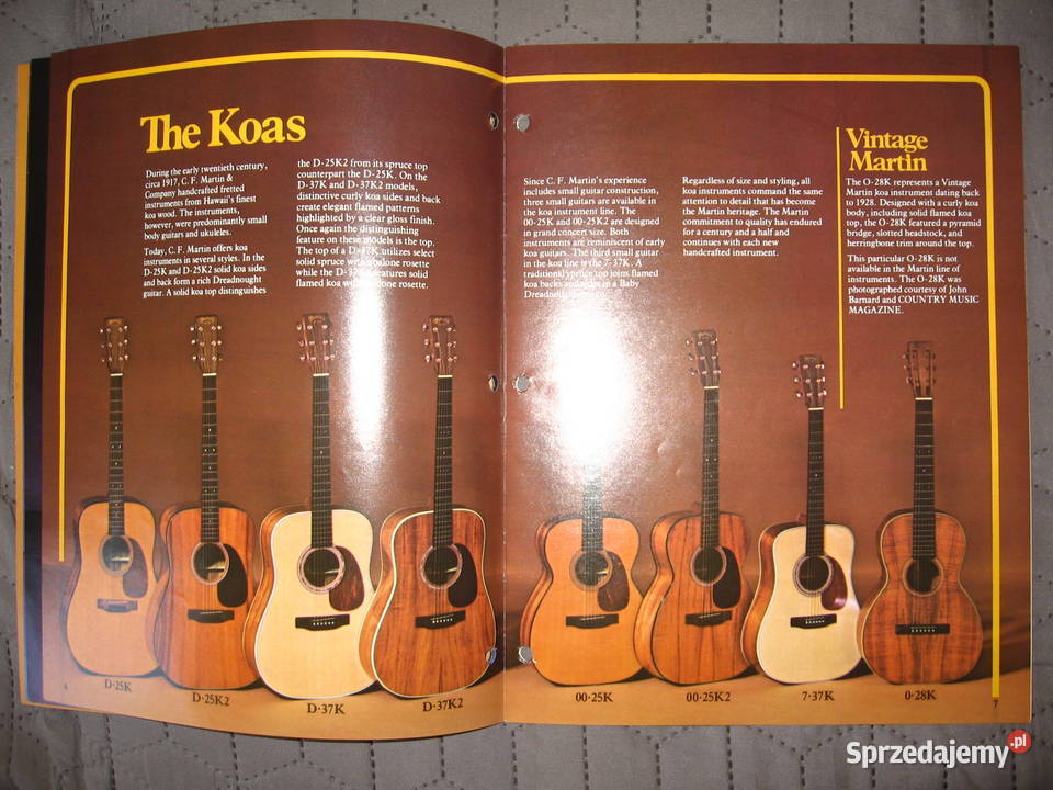 Martin 1981 guitar catalog katalog gitar