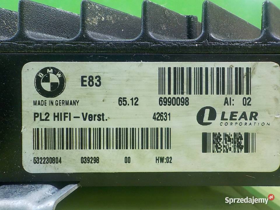 BMW X3 E83 30 B AUT 04r 5D wzmacniacz audio Sprzęt audio fabryczny Suków
