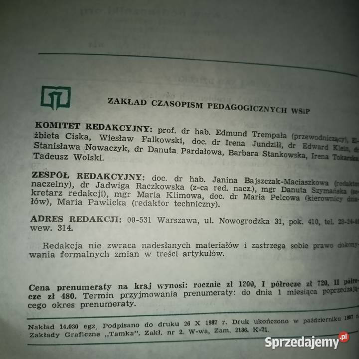 Przegląd wychowawczy książki wysyłka Trójmiasto Książki naukowe i popularnonaukowe Gdańsk