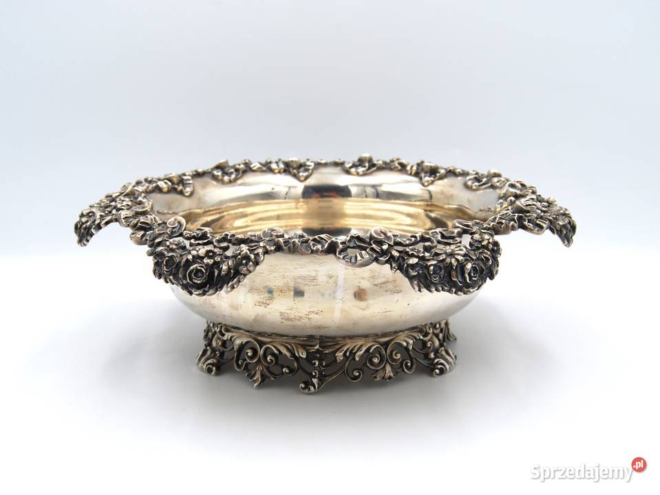 Duża piękna głęboka misa srebro pr 925 Anglia wielkopolskie Poznań