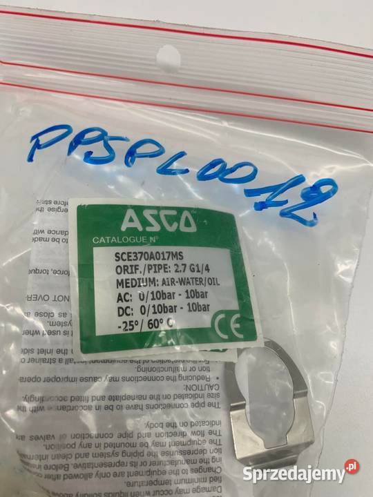 Asco SCE370A017MS Elektrozawór Pozostałe sprzedam