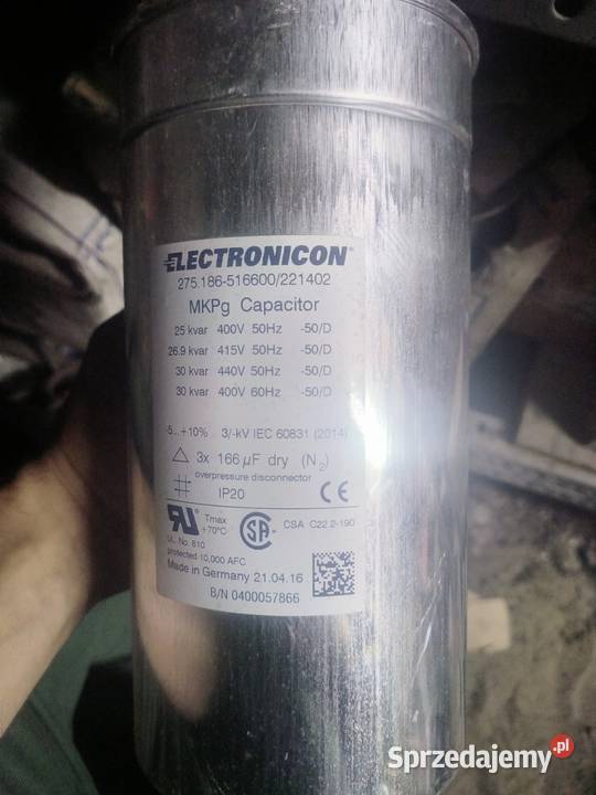 Kondensator mocy biernej ELECTRONICON 275186 kujawsko-pomorskie