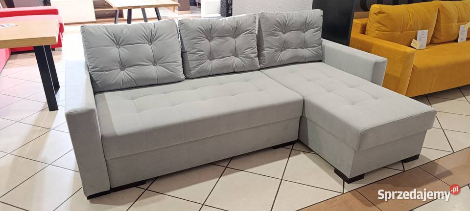 Pikowany narożnik z funkcją spania nowy 240cm