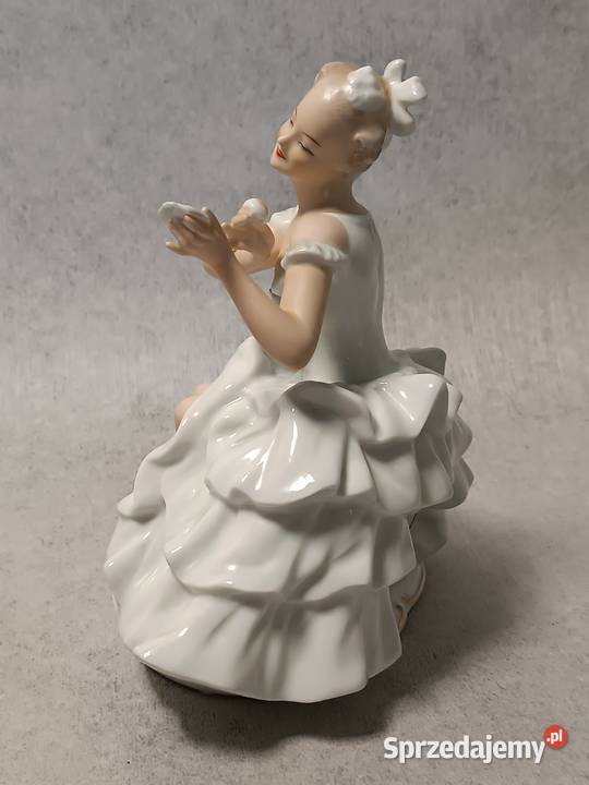 Wallendorf Dama z lusterkiem Tancerka Balerina Porcelana i szkło sprzedam