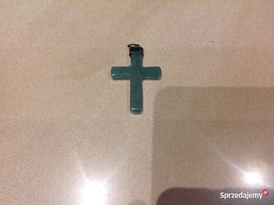 Duży Krzyżyk z kamienia naturalnego Ametyst