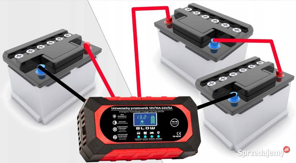PROSTOWNIK Automatyczny Inteligentny Ładowarka Prostowniki i kable rozruchowe Białystok