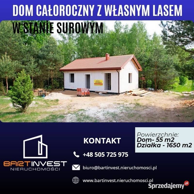 Dom w stanie surowym z własnym lasem Liczba pokoi 3 Sprzedaż Nowe Drozdowo sprzedam