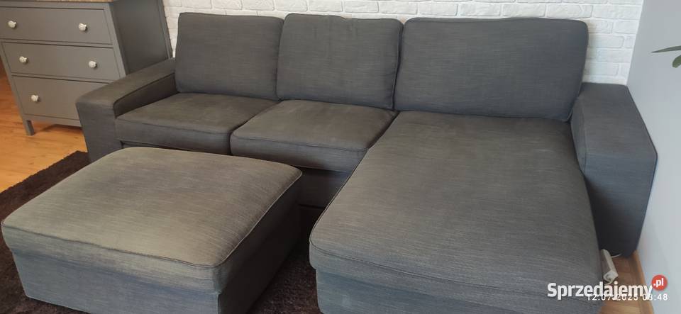Sofa Kivik 3 os z szezlongiem Podnóżek Narożnik 83cm mazowieckie