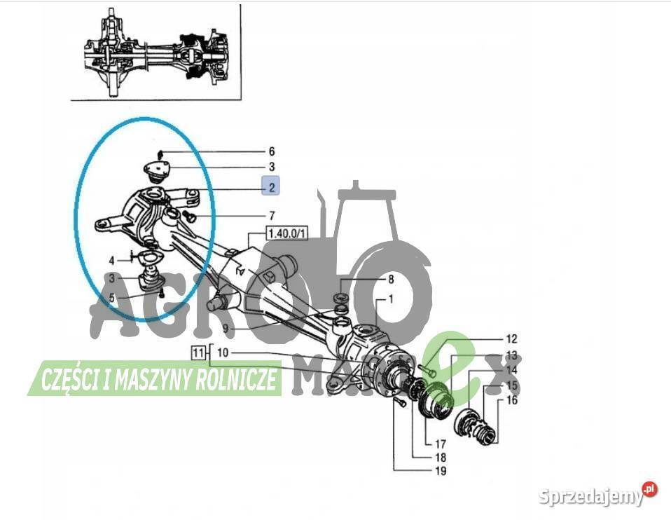 5126627 zwrotnica koła CNH HOLLAND CASE FIAT Wichrów