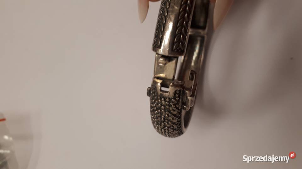 Bransoleta srebrna bangla z markazytami srebro mazowieckie Radom sprzedam