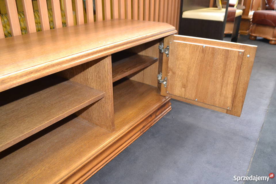 Nowy Stolik RTV 165 pod Telewizor DĄB Rustikal Szafy, regały, półki