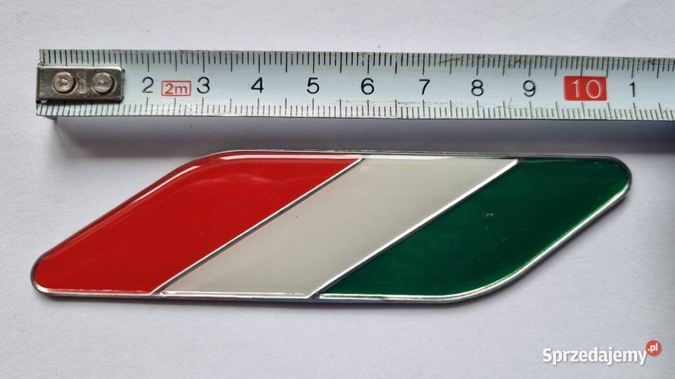 Emblemat flaga Włochy Naklejany 3D