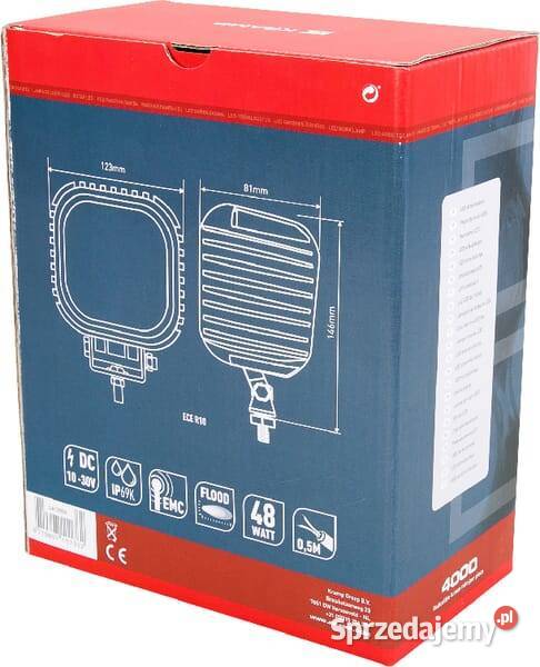 Lampa robocza LED kwadratowa 48W 4000 lm 1030V Kamionna