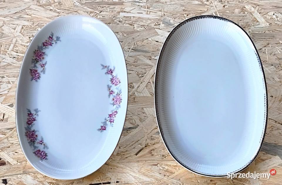 Duże owalne półmiski porcelanowe Wałbrzych 1952 lubelskie Paskudy sprzedam