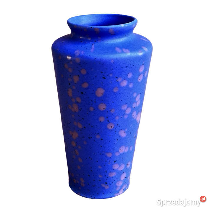 Niebieski ceramiczny wazon MF Design Niemcy lata mazowieckie Warszawa