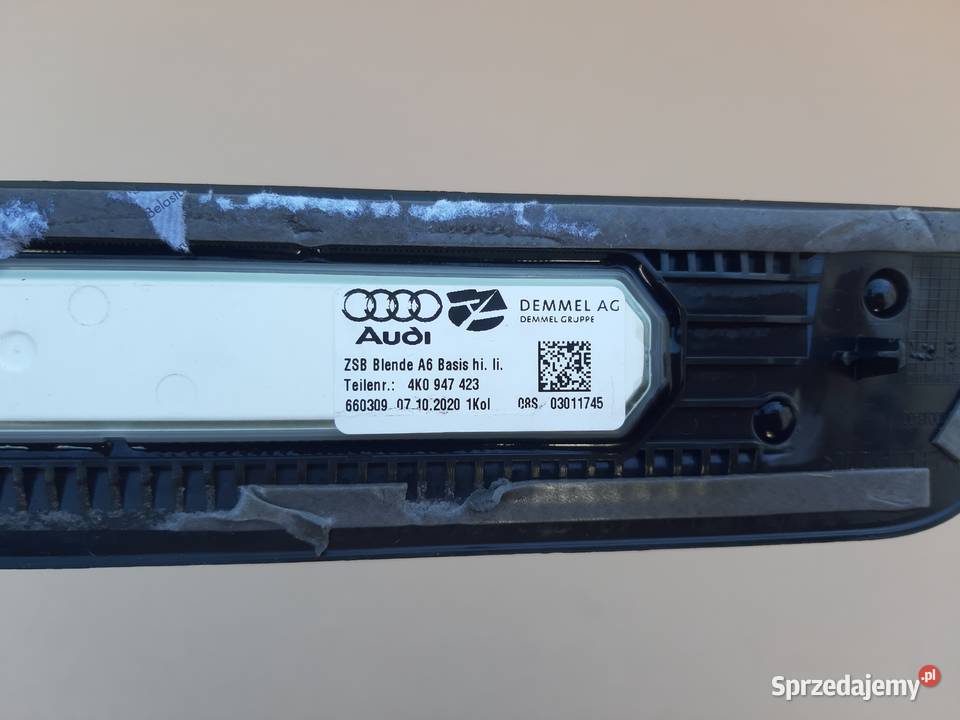 AUDI A6 C8 LISTWA PROGOWA NAKŁADKA LEWY TYŁ LED lubuskie Trzciel