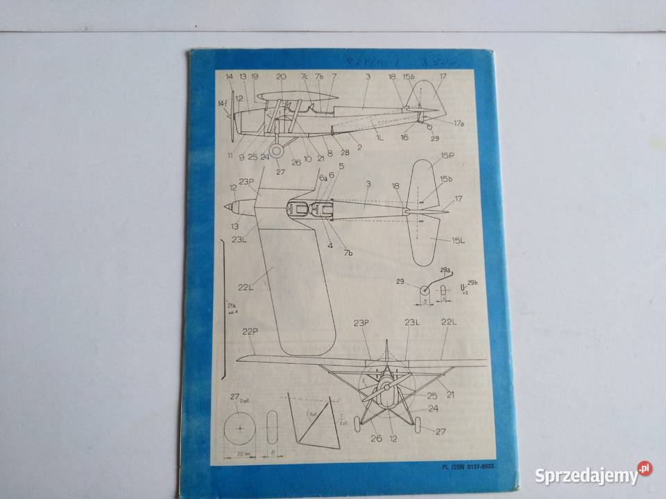 Mały Modelarz 81984 Polski samolot szkolny RWD17 Dąbrowa Górnicza sprzedam
