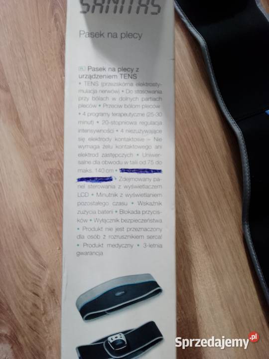 Pas do stymulacji mięśni pleców Sanitas SEM 51 Bełchatów