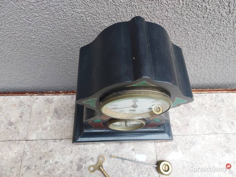 Stary zegar kominkowy francuski chodzik antyk pomorskie Tczew