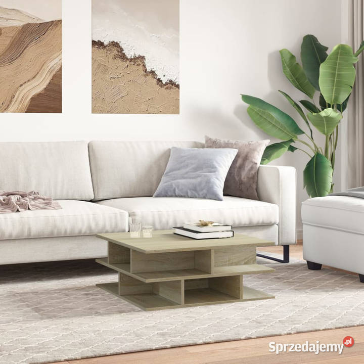 Stolik kawowy dąb sonoma 70x70x29 materiał Warszawa