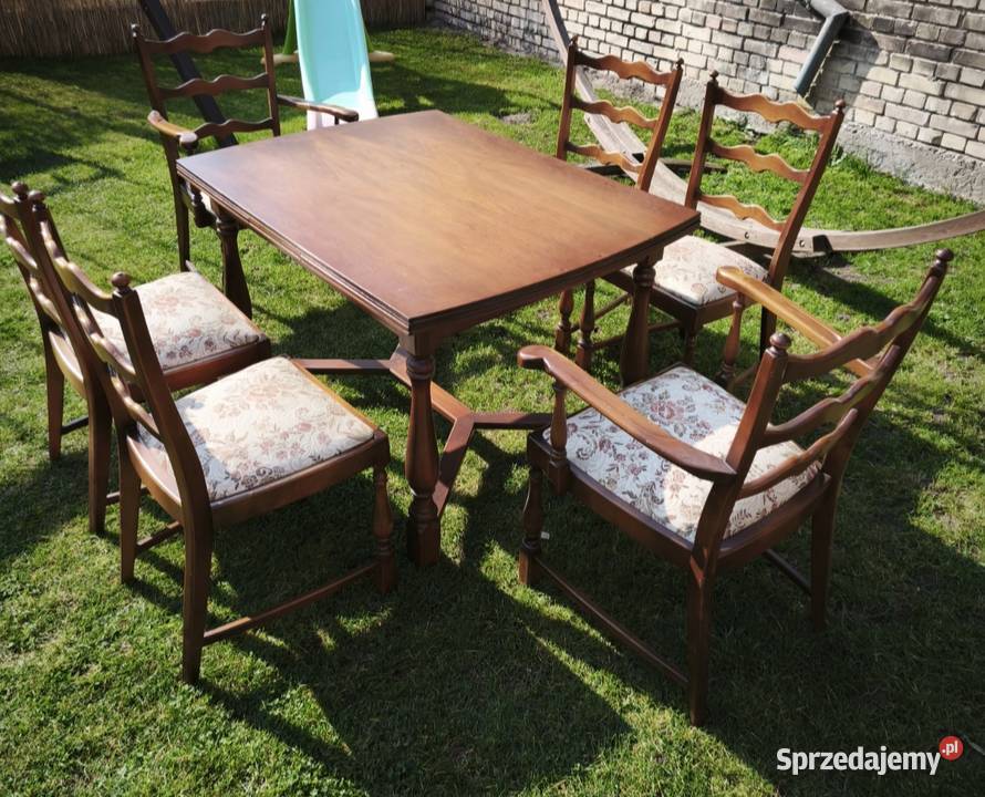 Drewniany stół z krzesłami Grodzisk Mazowiecki