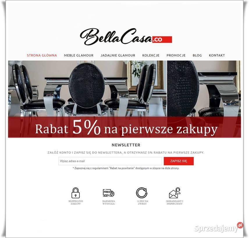 Stolik kawowy Ludwik 60 ława glamour szklany 60cm Warszawa