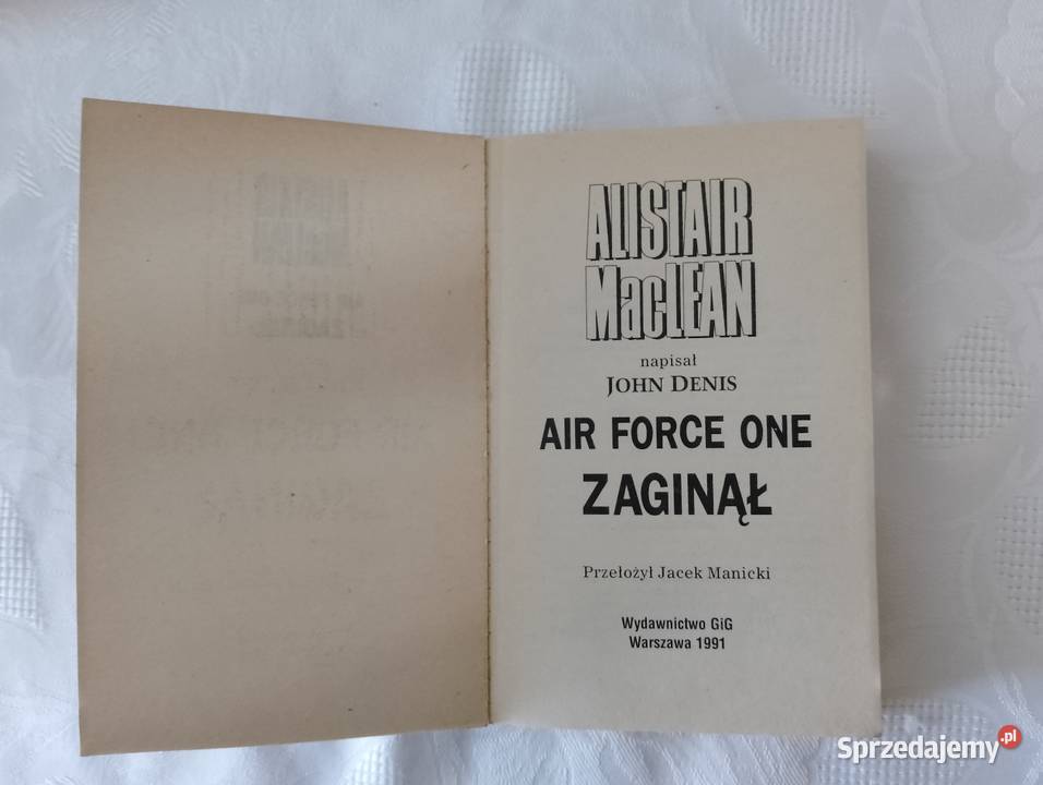 Książka AIR FORCE ONE ZAGINĄŁ Alistair MacLean Oborniki sprzedam