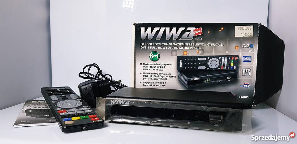 Tuner DVBT Wiwa HD158 KOMPLET pomorskie Gdańsk
