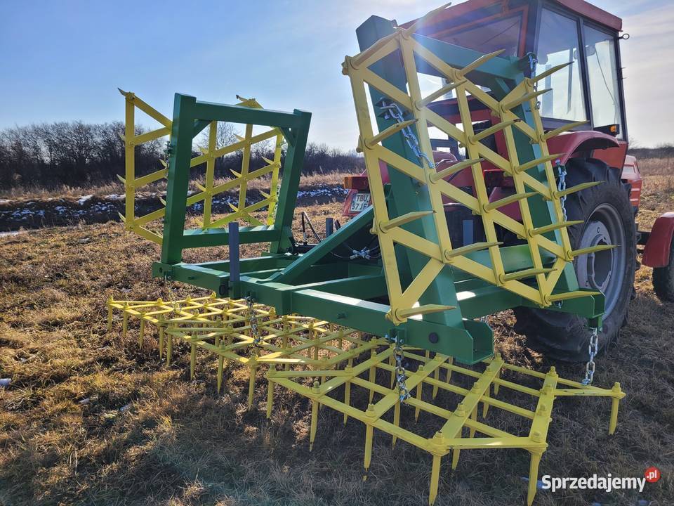 Brona polowa CIĘŻKA Hydraulicznie składana ząb Ciechanów