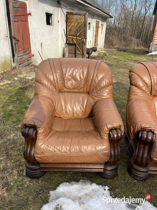 Wypoczynek skórzany skóra naturalna Tomaszów Lubelski