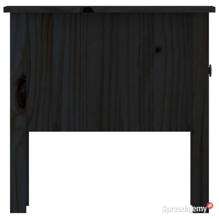 Stolik boczny czarny 50x50x49 lite drewno Stoły mazowieckie