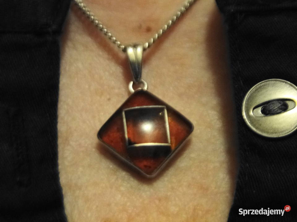 Stary Naszyjnik srebro i bursztyn bałtycki Warszawa sprzedam
