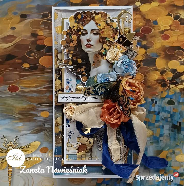 Kartka ręcznie robiona kobieta uniwersalna małopolskie Mszana Dolna