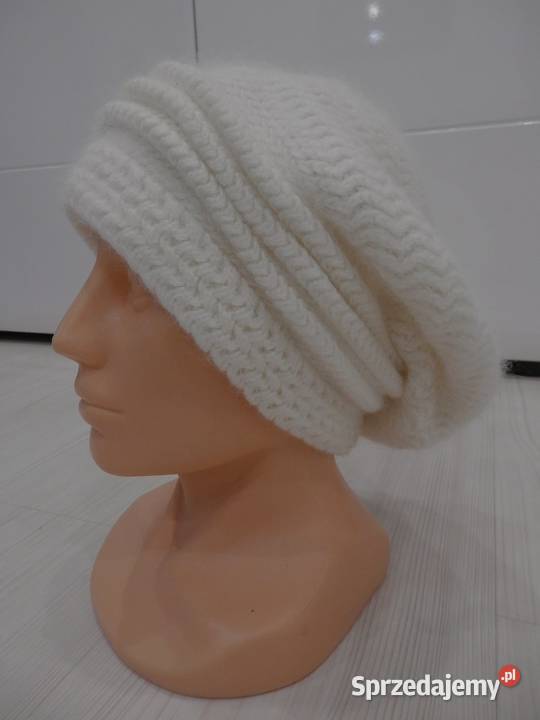 Czapka Wełniana 100 Wełna Slouchy Beanie Kolor Łomża sprzedam