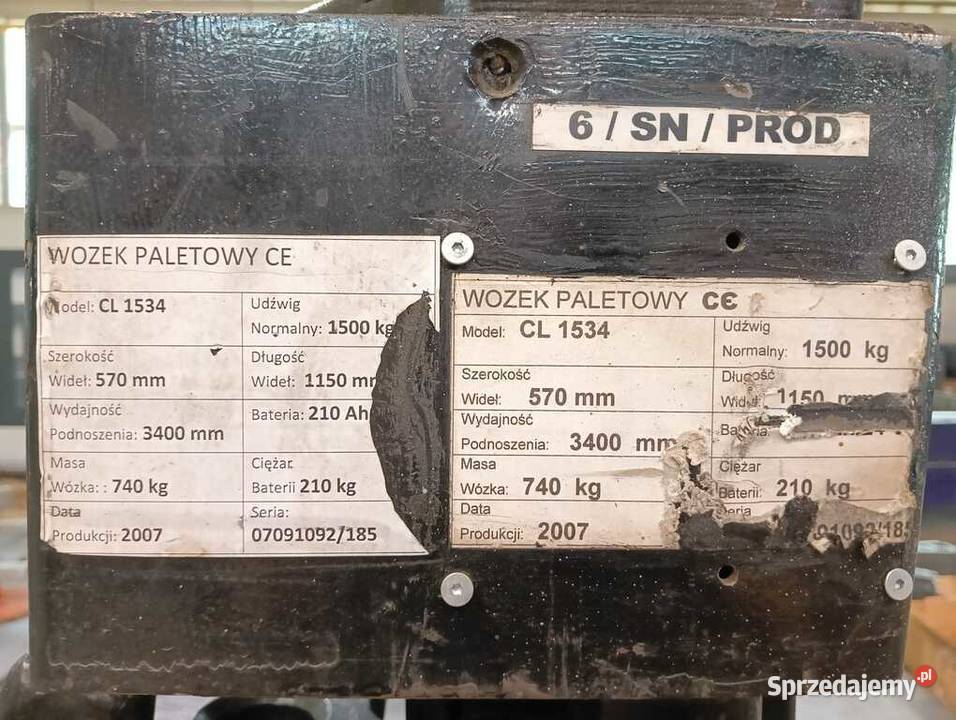 Sprzedam wózek podnośnikowy ZHEJIANG CL1534 z Maniowy