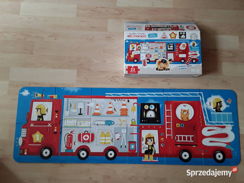 Puzzle dzieci 2 Wóz strażacki 23 elementy mazowieckie Warszawa