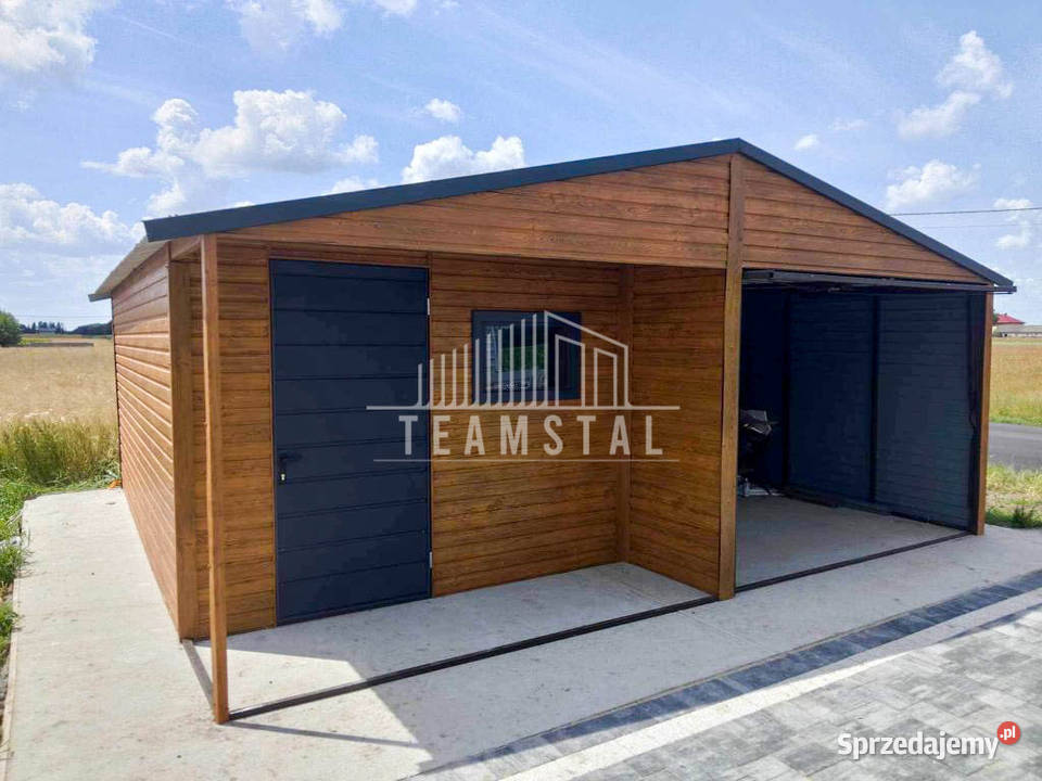 GARAŻ BLASZANY 6m x 6m Brama drzwi okno wnęka małopolskie Nowy Sącz