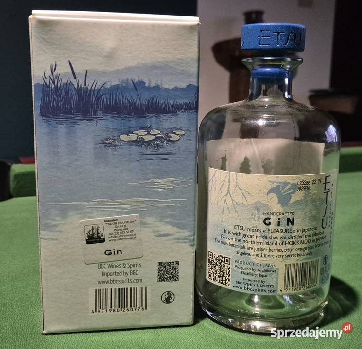 Butelka i karton Rtsu gin Domasław sprzedam